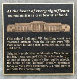 VPE School Bell Plaque