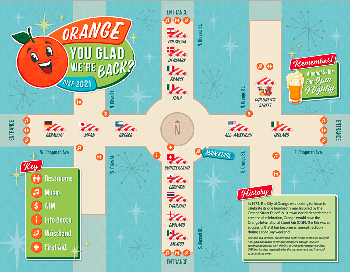 Orange International Street Fair Map