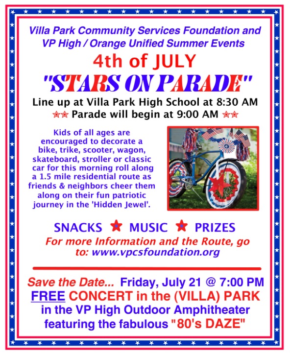 Villa Park Fourth of July Parade 2023