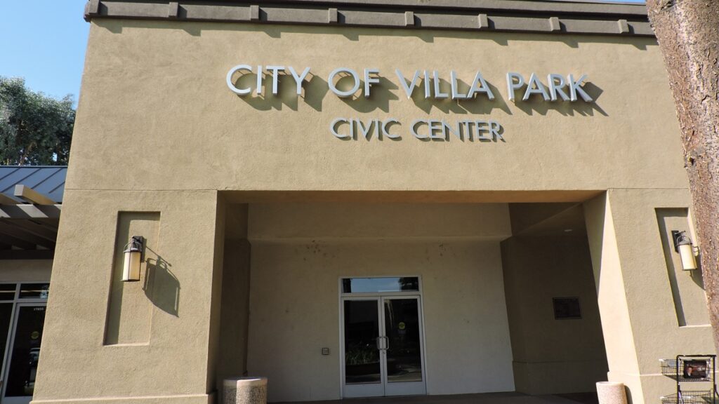 Villa Park Civic Center next to City Hall in the Villa Park Town Center