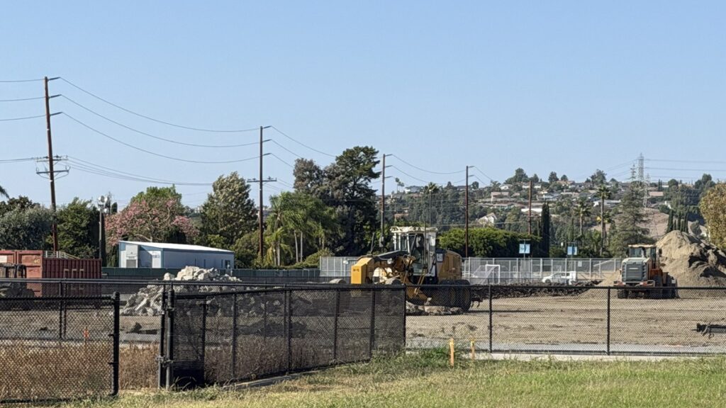 Villa Park High School football field and track undergoing renovation