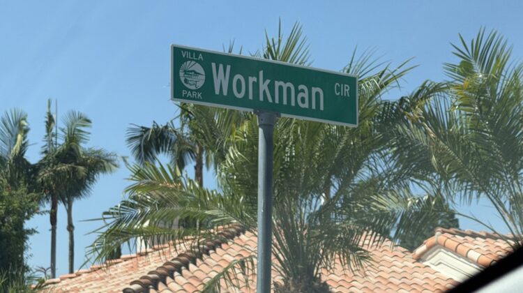 Villa Park street sign representing the history and origins of local street names